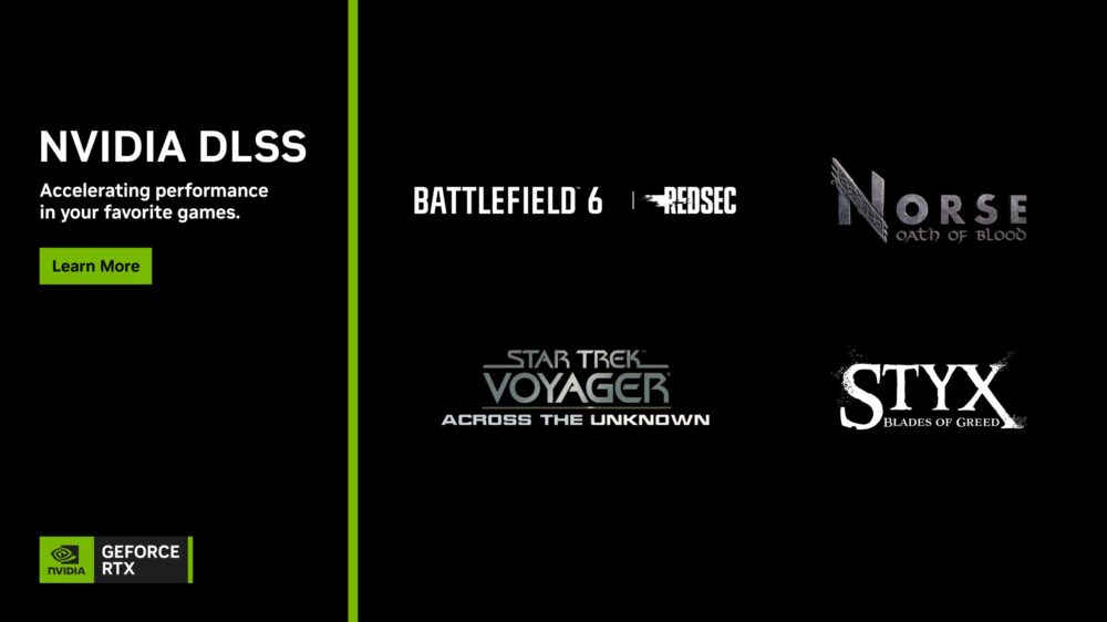 Zdjęcie okładkowe wpisu: DLSS 4 z Multi Frame Generation debiutuje w sezonie 2. Battlefield 6, Styx: Blades of Greed oraz Star Trek: Voyager